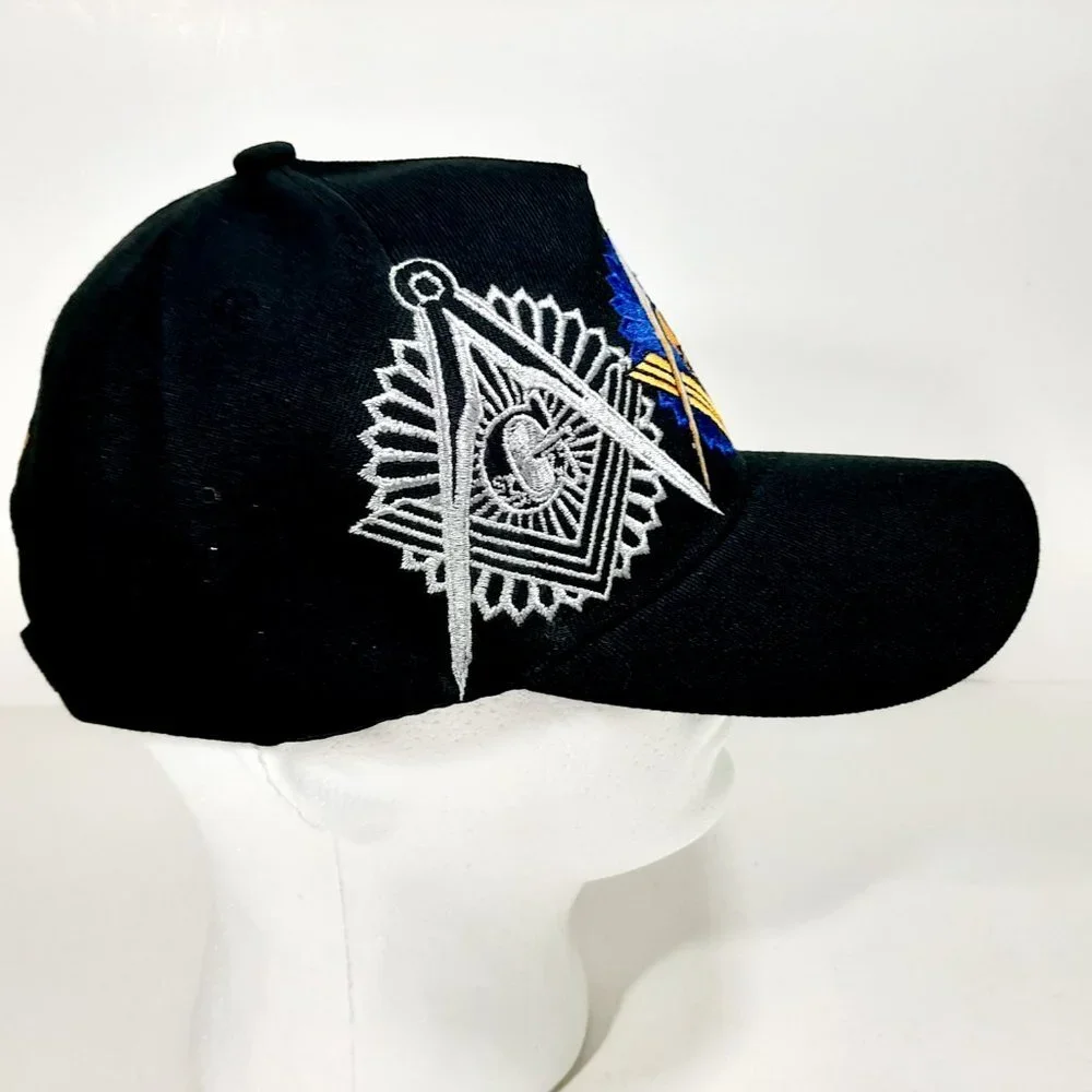 Mason Masonic Men's Ball Cap Embroidered Black Acr